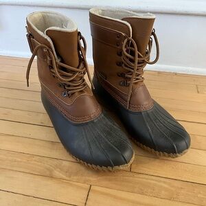 JBU by Jambu Brown and Black Duck Boots